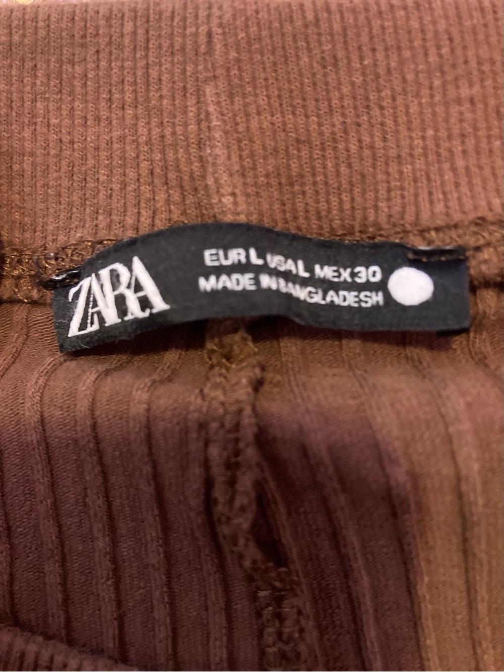 Zara Ribbed Midi Skirt in Dark Brown - Picture 4 of 4